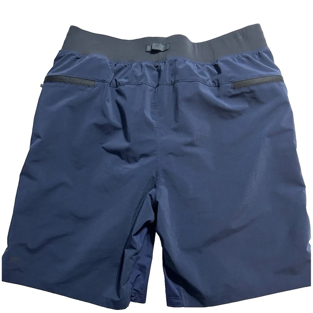 Fabletics Men's Blue Lined 30 Stretch 9" The Franchise Running Shorts (H4)